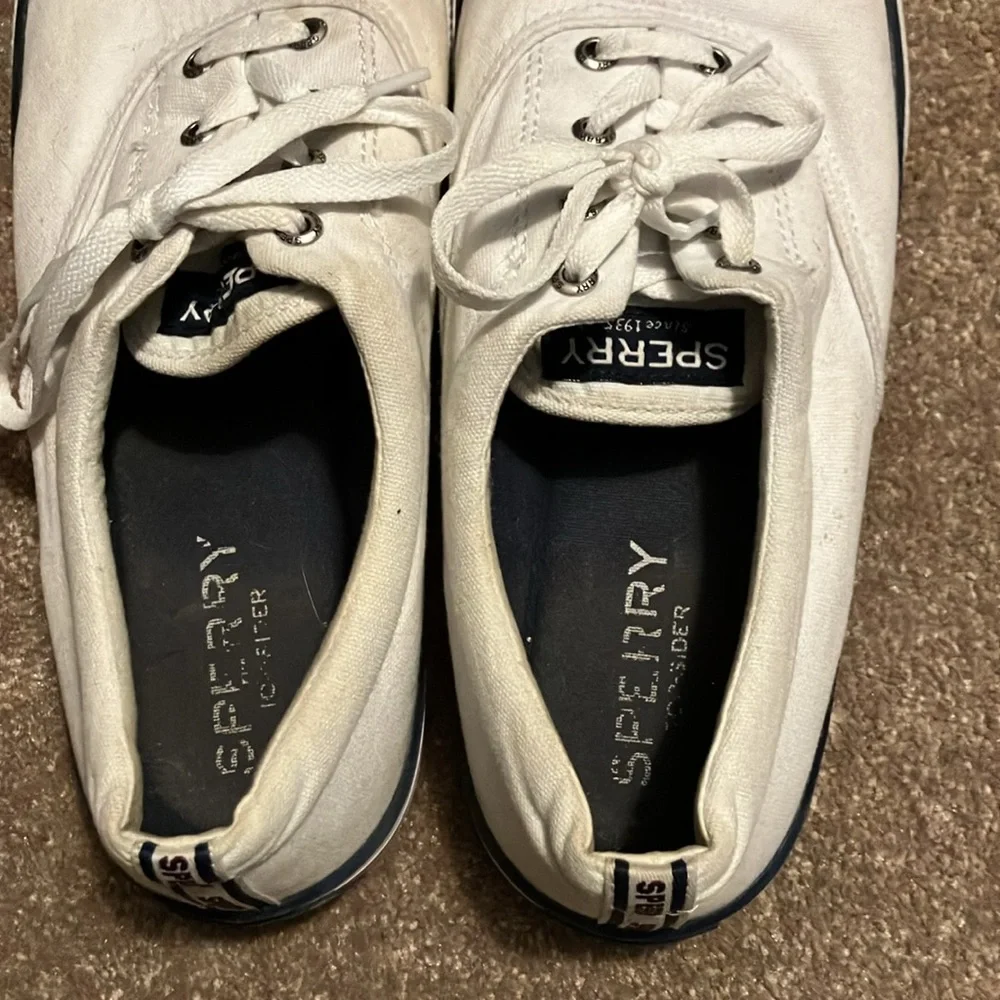White Sperry Top-Siders Size 11.5